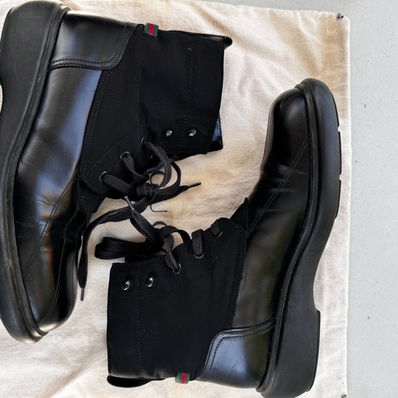 Gucci Vintage Leather Combat Boot - Picture 7 of 10